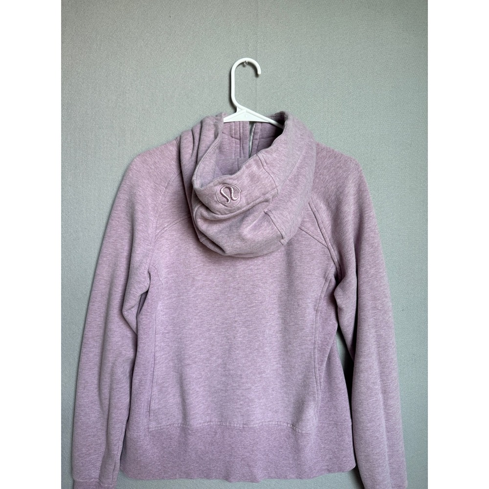 Lululemon Scuba Full Zip Hoodie Women Sz 6 Pink Heathered Mauve Athletic Jacket - Picture 6 of 12